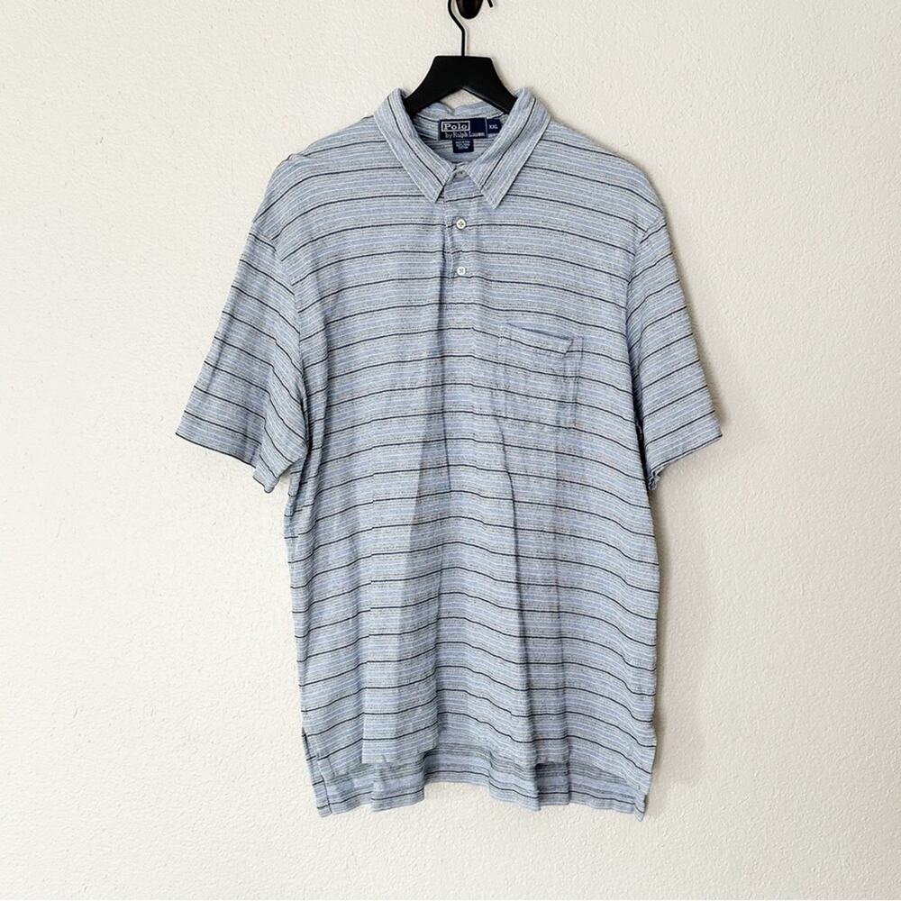 Polo‎ Ralph Lauren Shirt Mens Pima Cotton Textured Polo Short Sleeve Size XXL